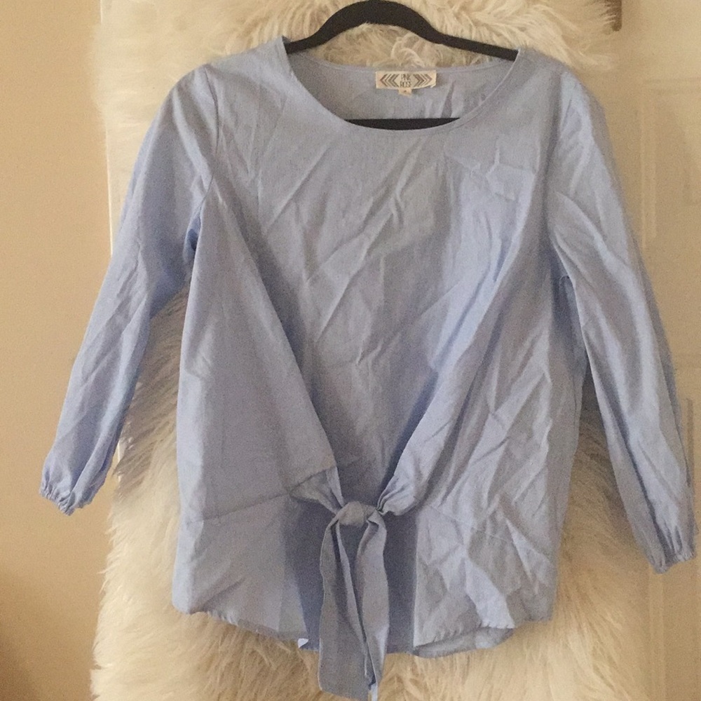 Blue and white pin stripe shirt